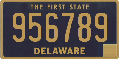 DE license plate 956789