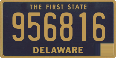 DE license plate 956816
