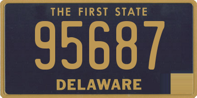 DE license plate 95687