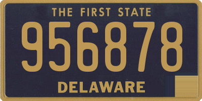 DE license plate 956878