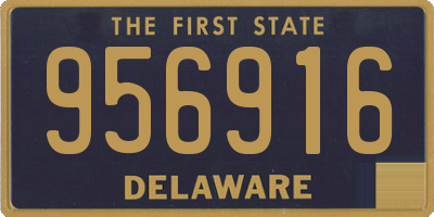 DE license plate 956916