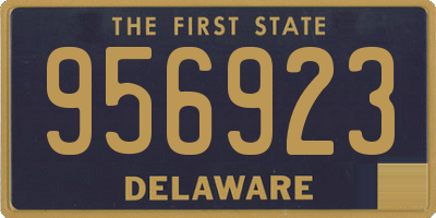 DE license plate 956923