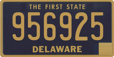DE license plate 956925