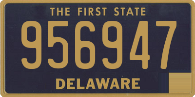 DE license plate 956947