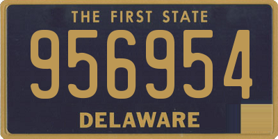 DE license plate 956954
