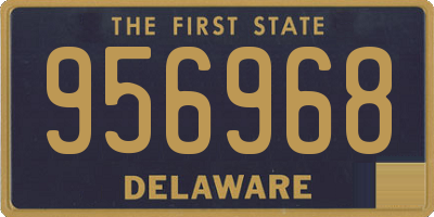 DE license plate 956968