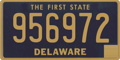 DE license plate 956972
