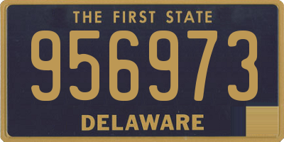 DE license plate 956973