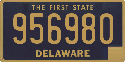 DE license plate 956980