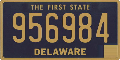 DE license plate 956984