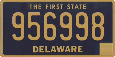 DE license plate 956998