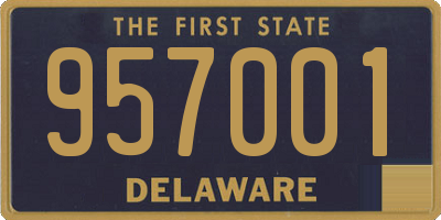 DE license plate 957001