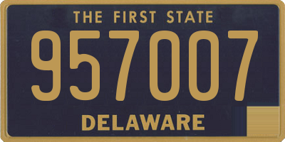 DE license plate 957007