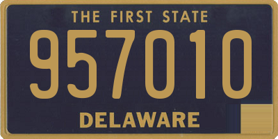 DE license plate 957010