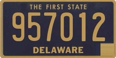 DE license plate 957012