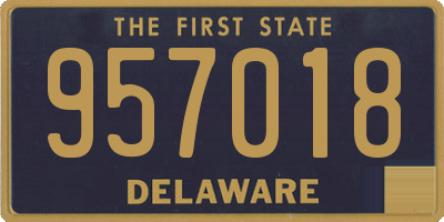 DE license plate 957018