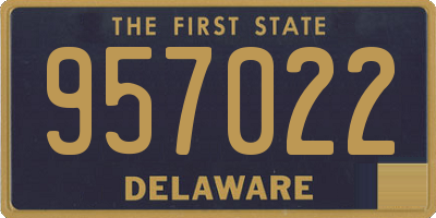 DE license plate 957022