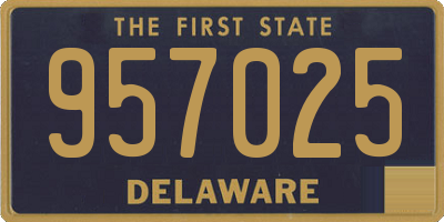 DE license plate 957025