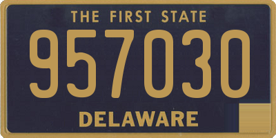 DE license plate 957030