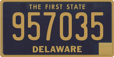 DE license plate 957035
