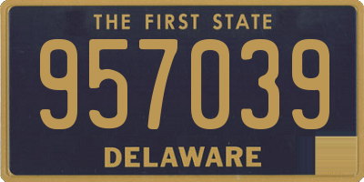DE license plate 957039