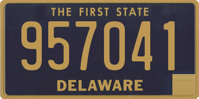 DE license plate 957041