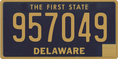DE license plate 957049