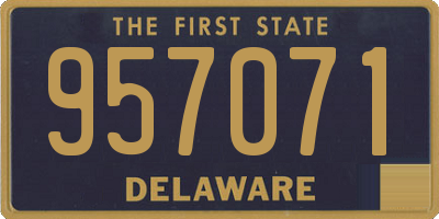 DE license plate 957071