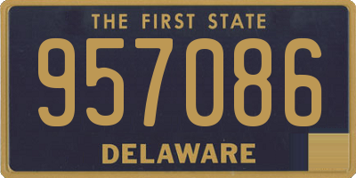 DE license plate 957086