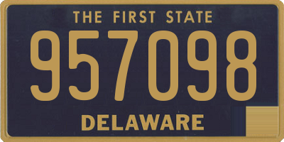 DE license plate 957098