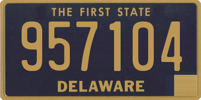 DE license plate 957104