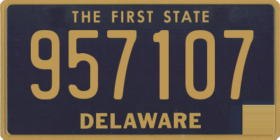 DE license plate 957107