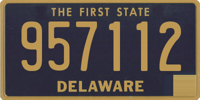 DE license plate 957112
