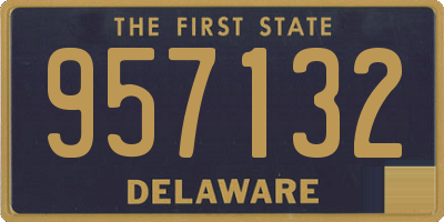 DE license plate 957132