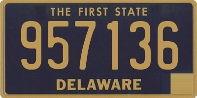 DE license plate 957136