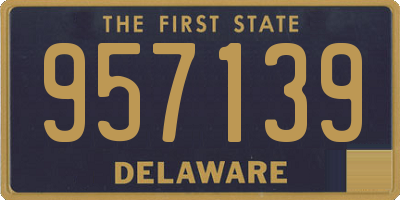 DE license plate 957139