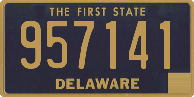 DE license plate 957141