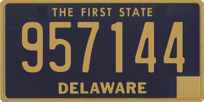 DE license plate 957144