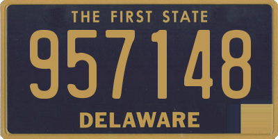 DE license plate 957148