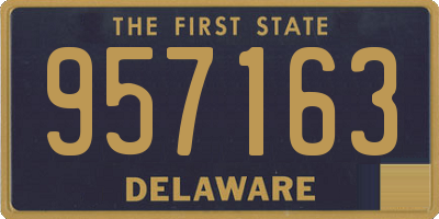 DE license plate 957163