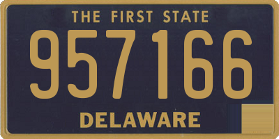 DE license plate 957166
