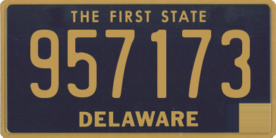 DE license plate 957173