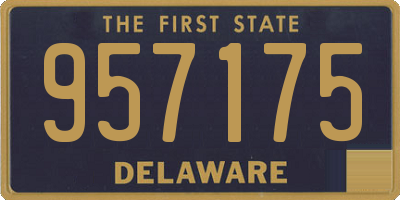 DE license plate 957175