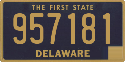 DE license plate 957181