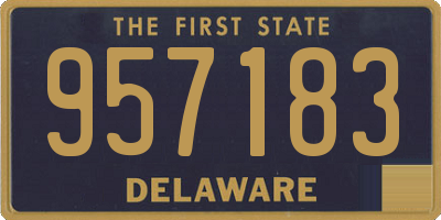 DE license plate 957183