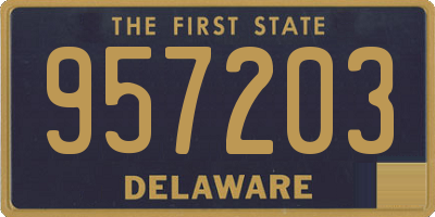 DE license plate 957203