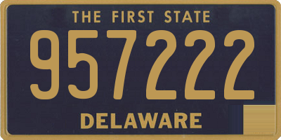 DE license plate 957222