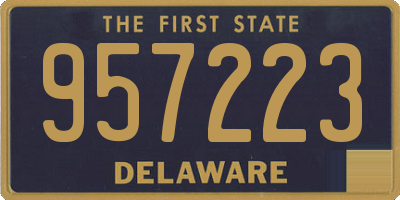 DE license plate 957223