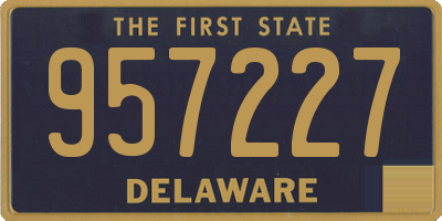 DE license plate 957227