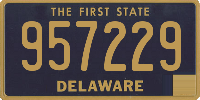 DE license plate 957229